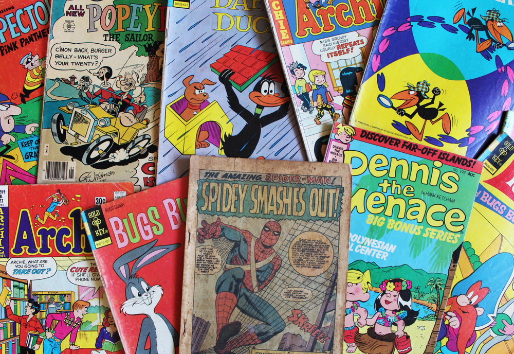 Miami,,fl,,usa:,march,15,,2021:,color,comics,adverts,on